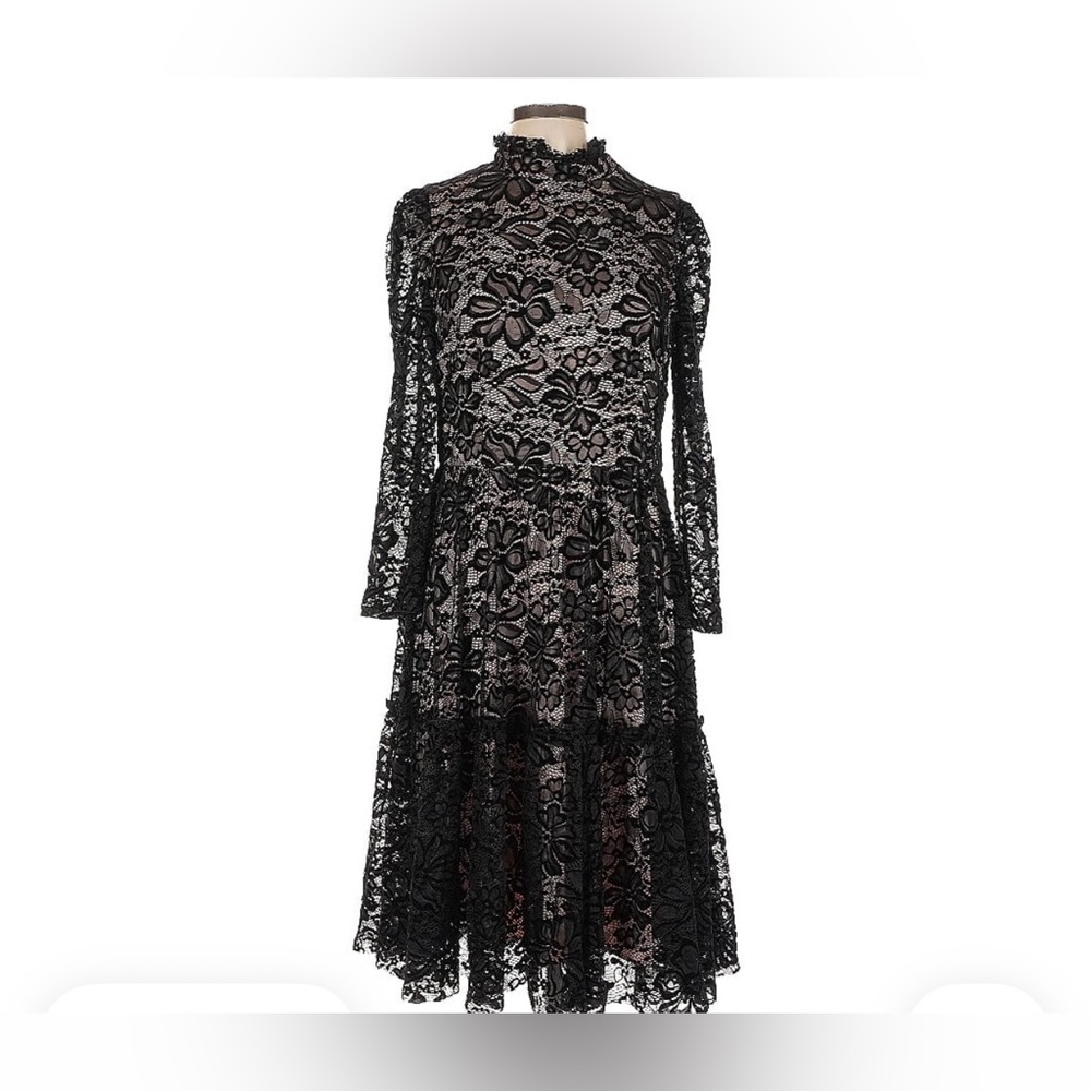 Like New Eliza J Elegant Black Lace Dress Size 8